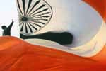 Man with Indian National Flag